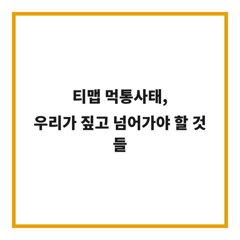 티맵 먹통사태, 우리가 짚고 넘어가야 할 것들