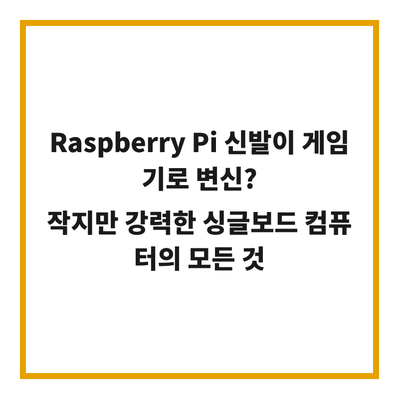 Raspberry Pi 신발이 게임기로 변신? 작지만 강력한 싱글보드 컴퓨터의 모든 것